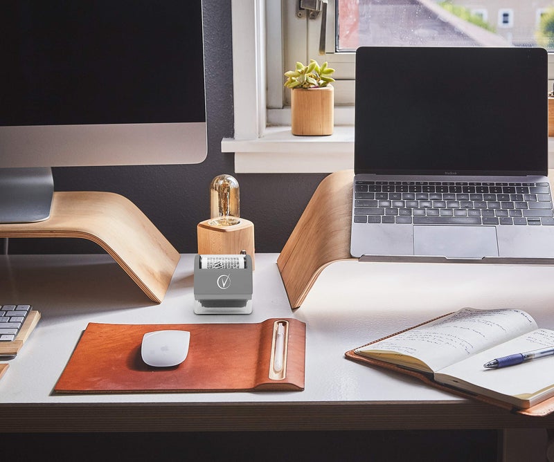 Vantamo Identity Theft Protection Roller Stamp for Hiding Sensitive Information, Wide Confidential Stamp with 6 Ink Refill, Security Stamp Roller for Identity Theft Prevention, Classy Gray - Image 3